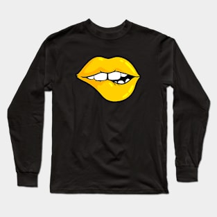 Kinky Yellow Lips Long Sleeve T-Shirt